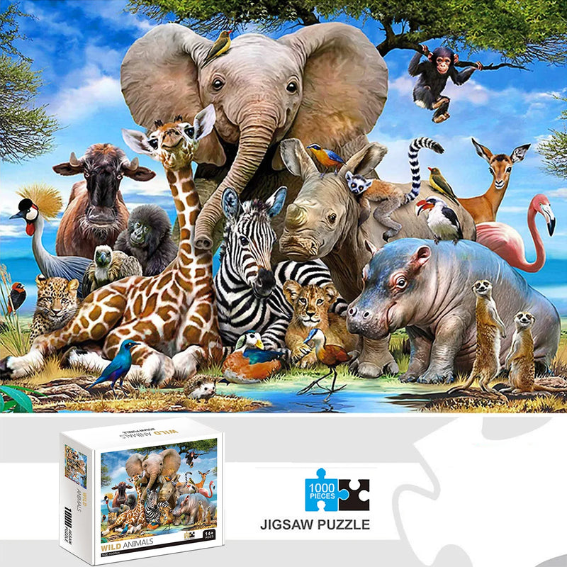 1000 Teile Puzzle „Die Welt der Tiere“ für Erwachsene, Heimdekoration, Spiele, Familienspaß