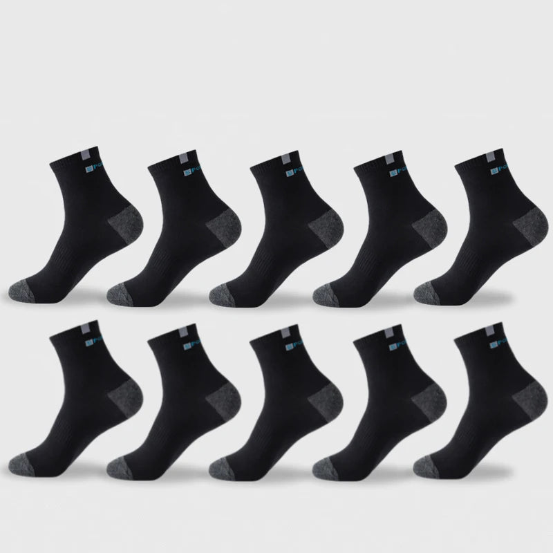 Cotton Sock For Men Sport Breathable Soft Letter Tennis Fashion High Elastic Middle Tube Sock Towel Sox Summer Running