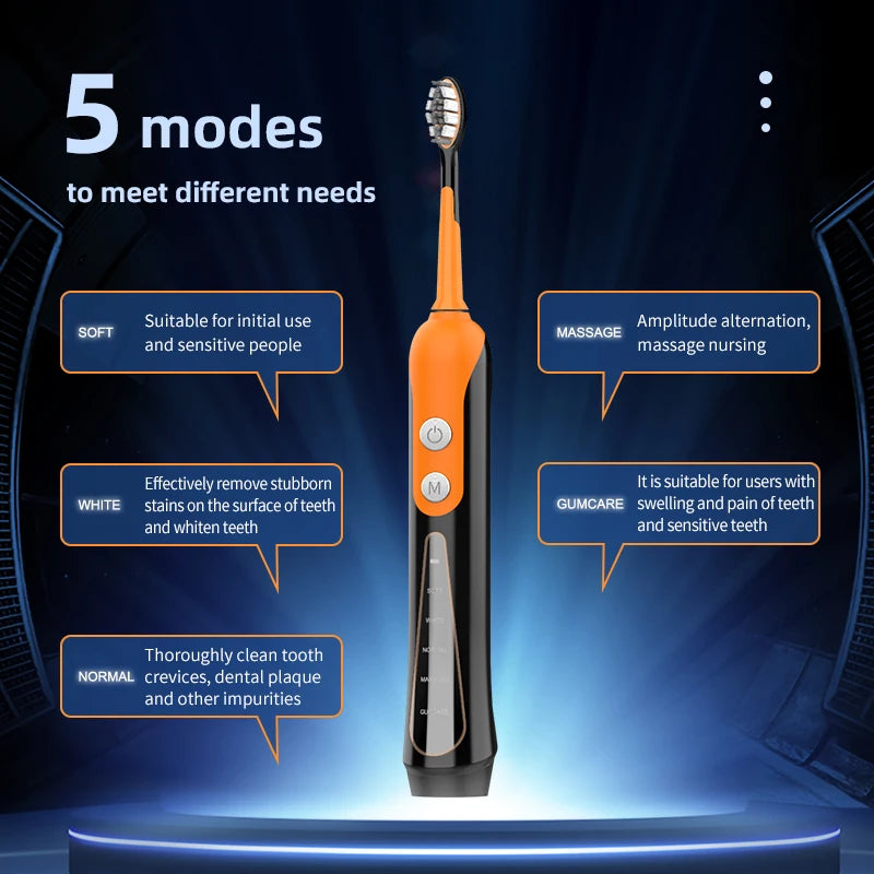 Subort S9 Sonic Electric Toothbrush Wireless USB Rechargeable Whitening Tooth Brush Waterproof Ultrasonic Automatic Toothbrush