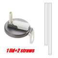 1PC Soda Can Lid with 2 Straws Silicone Reusable Lid Portable Canned Drinks Juice Beer Straw Cover for Home Picnic