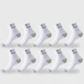 Cotton Sock For Men Sport Breathable Soft Letter Tennis Fashion High Elastic Middle Tube Sock Towel Sox Summer Running
