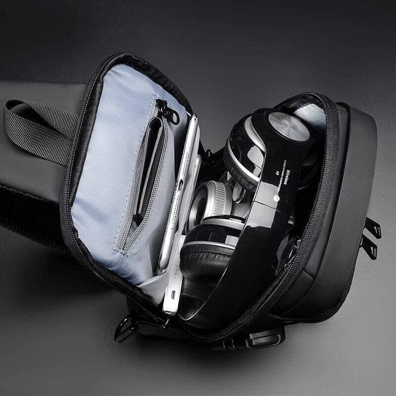 Anti-Theft Backpack with Password USB Slim Bag